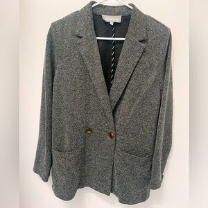 Dark green tweed flowy blazer